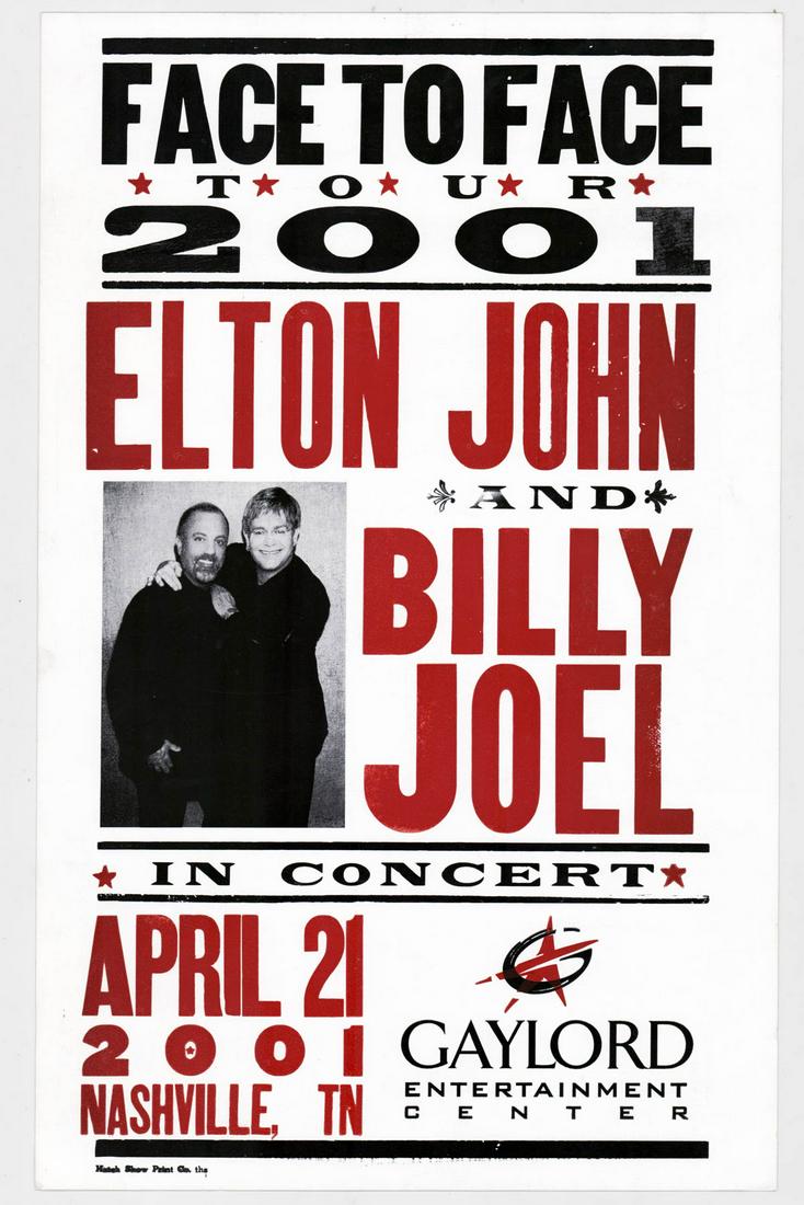 Elton John Billy Joel Face to Face 2001 Poster (1 of 2)