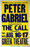Peter Gabriel, The Call 1984 Greek Theatre Poster