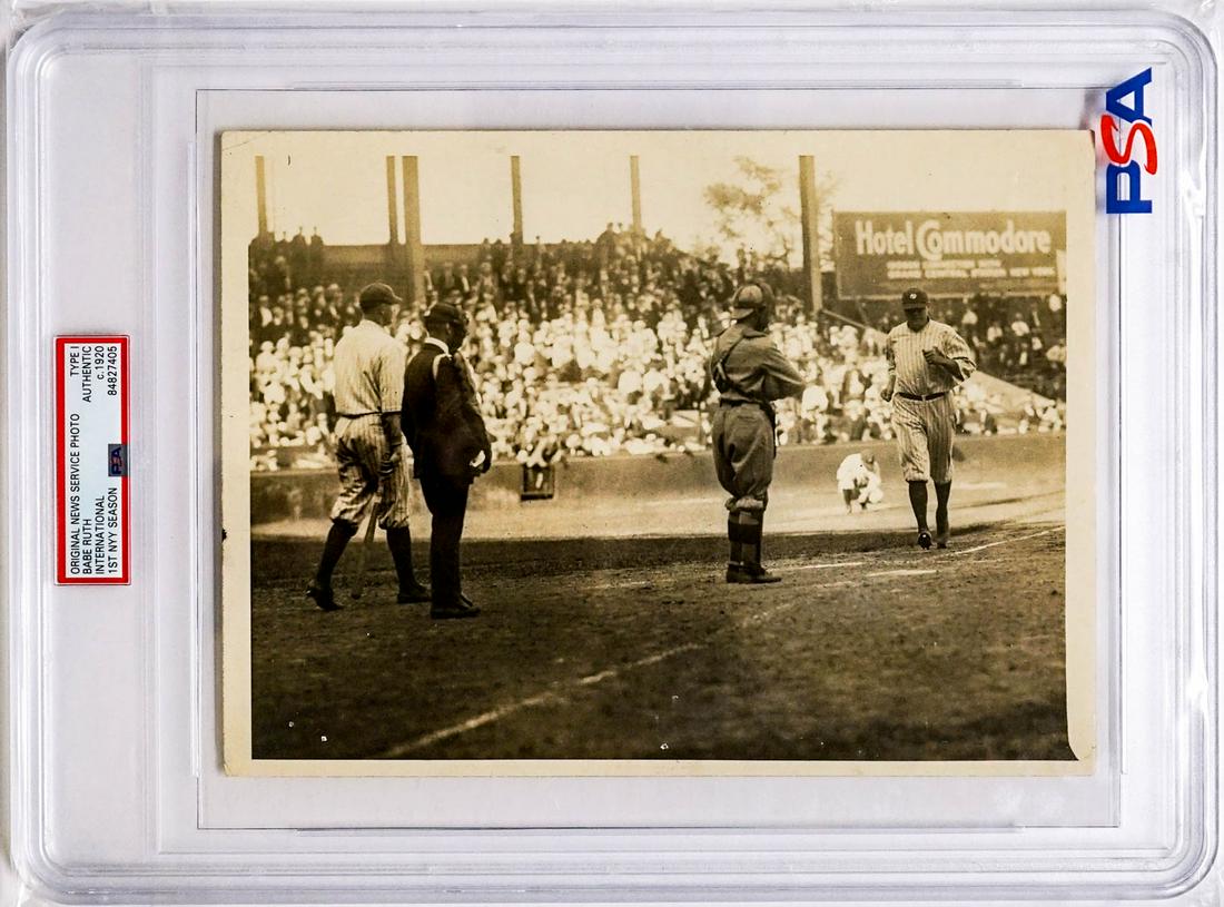 Babe Ruth 1920 (1st NYY Season) Type I Photo (1 of 5)