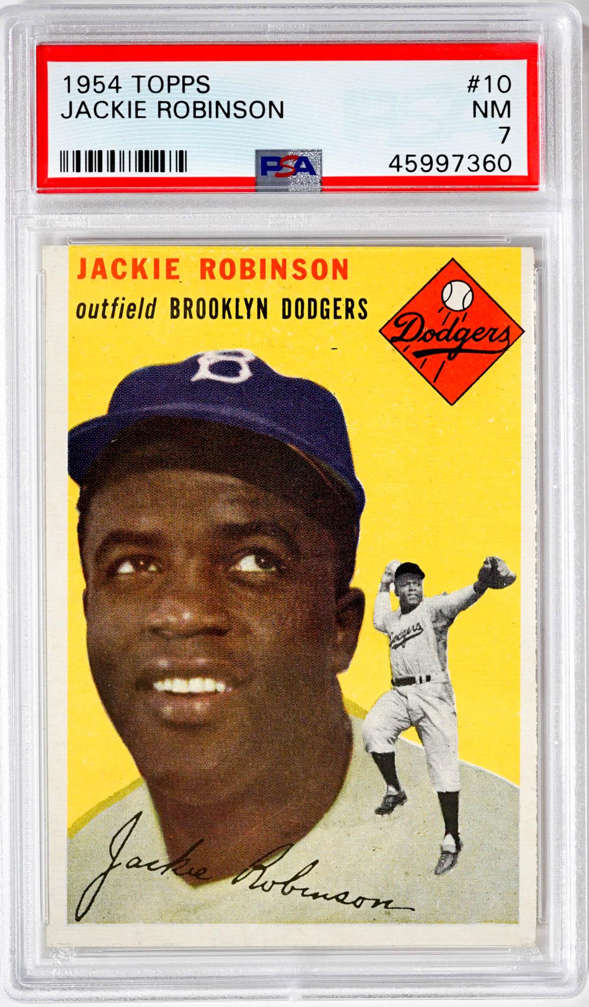 1954 Topps Jackie Robinson #10 PSA 7 NM (1 of 2)
