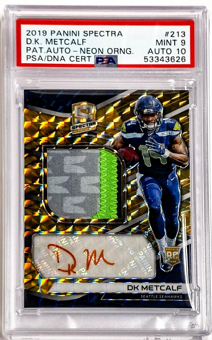 2019 Panini Spectra D.K. Metcalf Pat. Auto #08/15 (1 of 2)