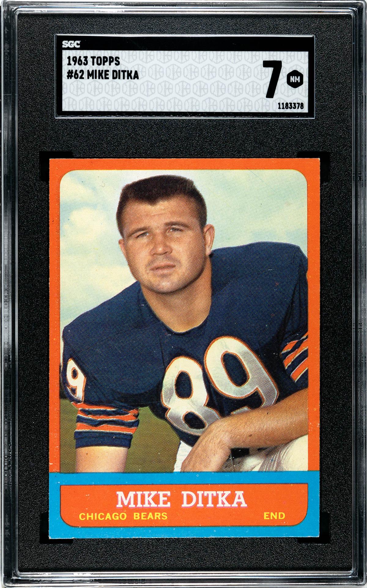1963 Topps #62 Mike Ditka SGC 7 Bright/Centered (1 of 2)