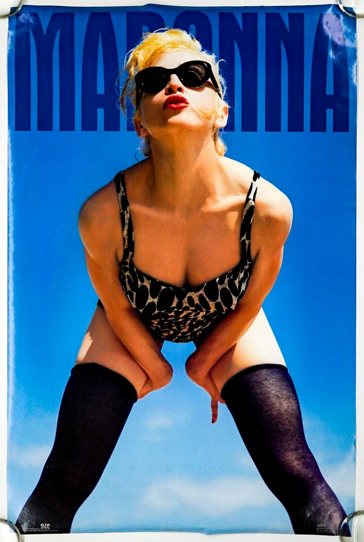 Madonna Poster Never Framed or Displayed (1992): [Photography by Steven Meisel] Madonna Poster (Winterland, 1992). Measures 35 x 23 inches. This poster has never been displayed, framed or hung. EX/EX+ condition. Provenance: estate collection of form