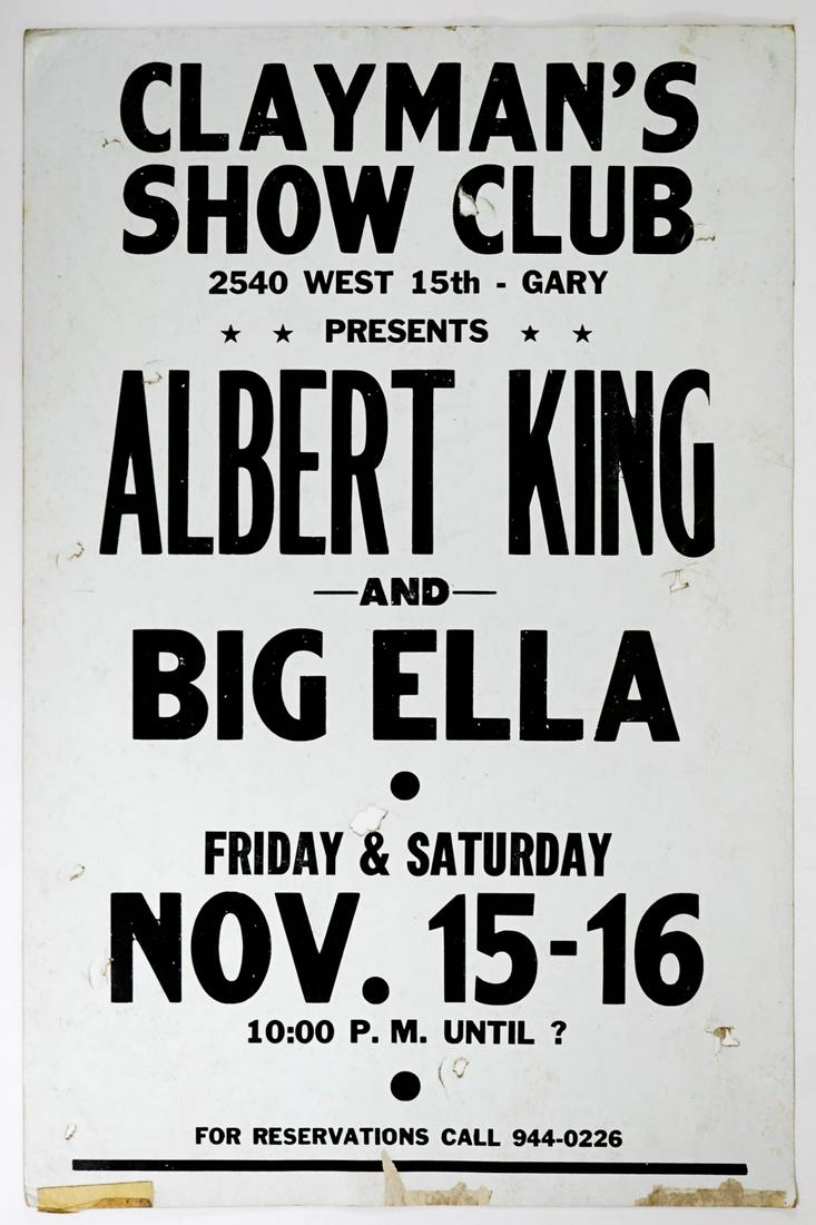 Albert King - Big Ella Clayman's Show Club Poster (1 of 2)