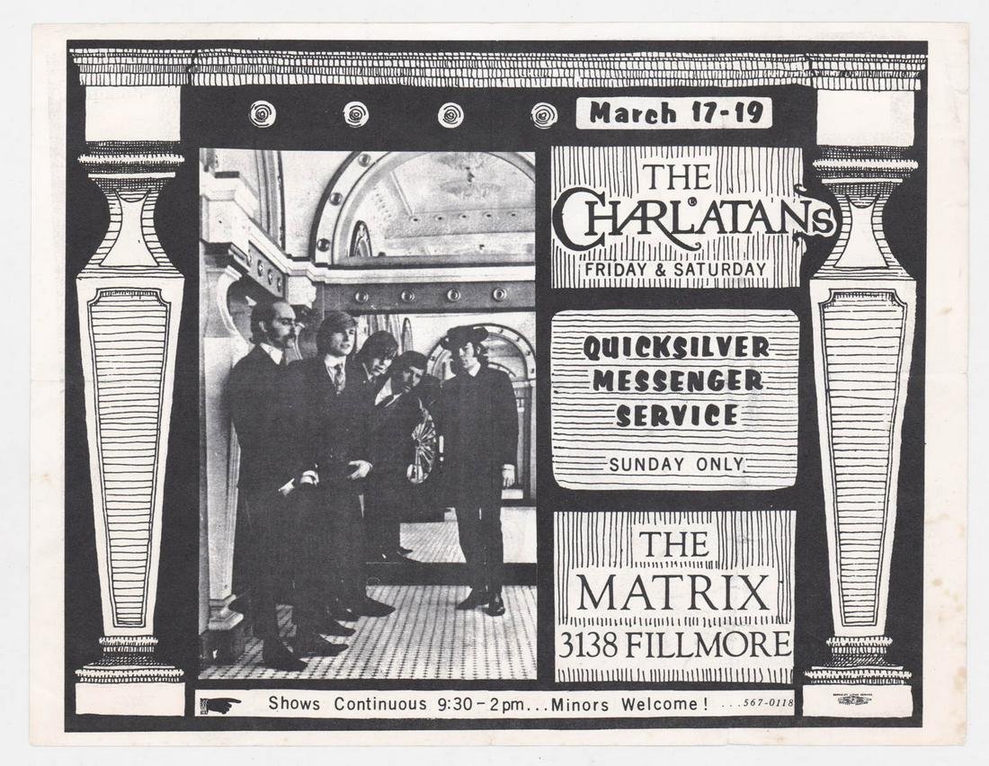 The Charlatans, Quicksilver 1967 Flyer (1 of 2)
