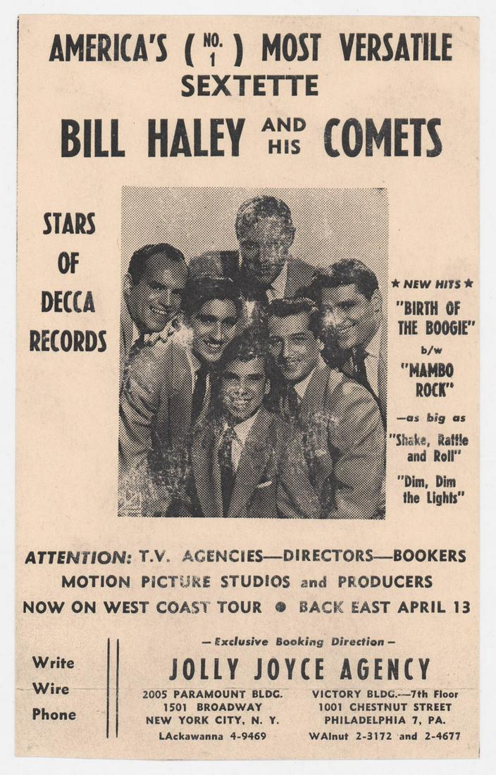 Bill Haley and his Comets Concert Flyer (1 of 2)