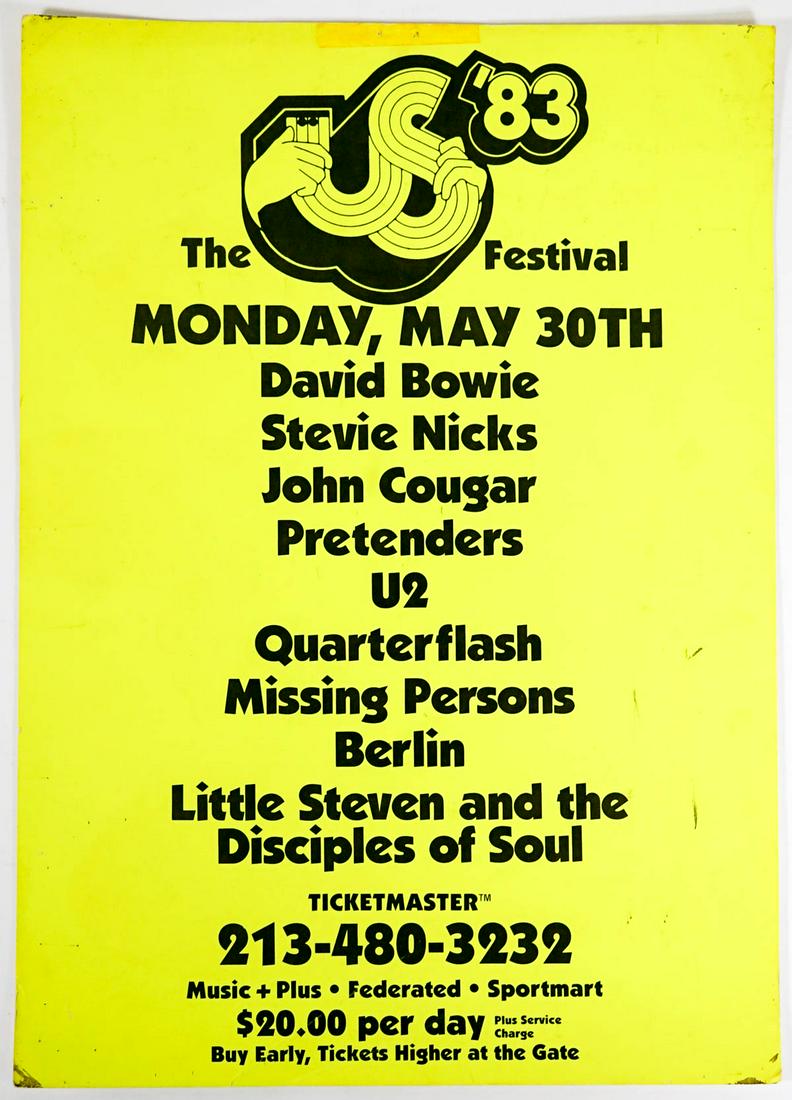 David Bowie, Stevie Nicks US '83 Poster (1 of 2)