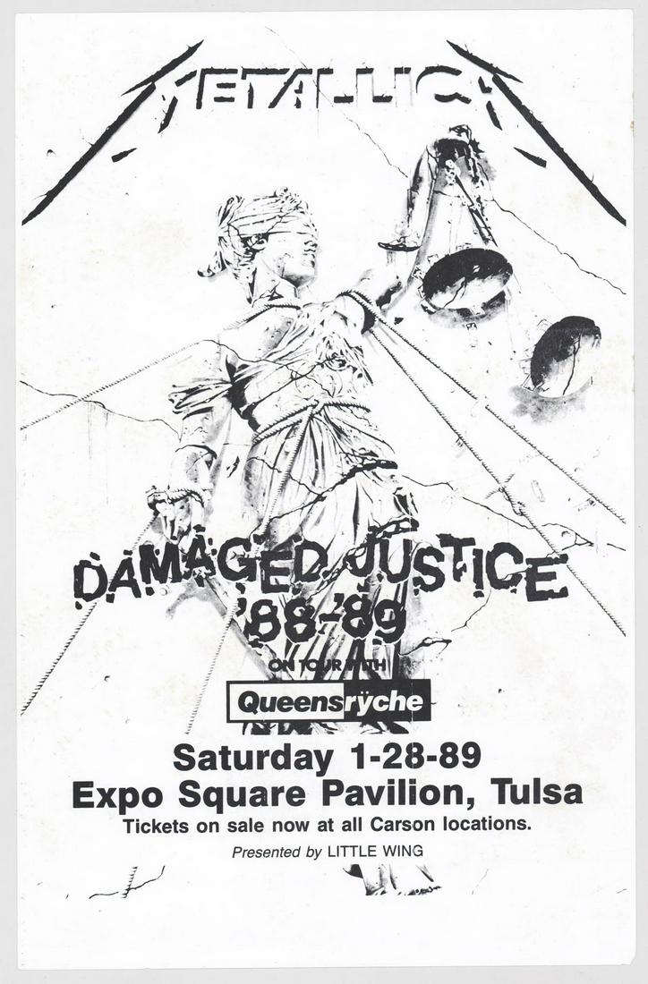 Metallica 1989 Damaged Justice Poster (1 of 2)