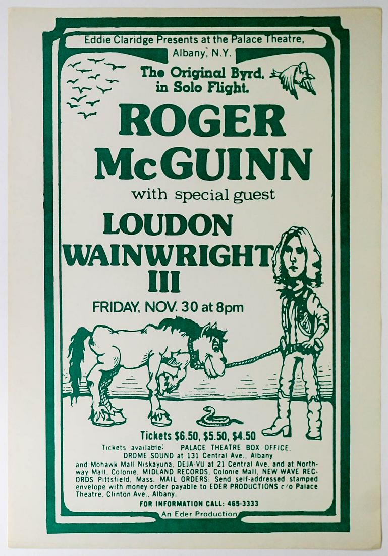 Roger McGuinn 1973 (The Byrds) Concert Poster (1 of 2)