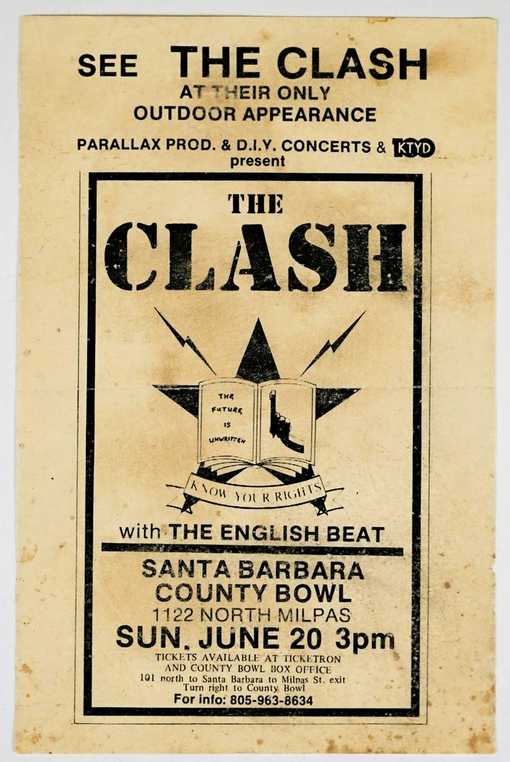 The Clash Santa Barbara Bowl Handbill (1 of 2)