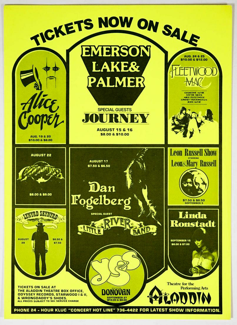 [Lynyrd Skynyrd] 1977 Vegas Aladdin Handbill (1 of 2)