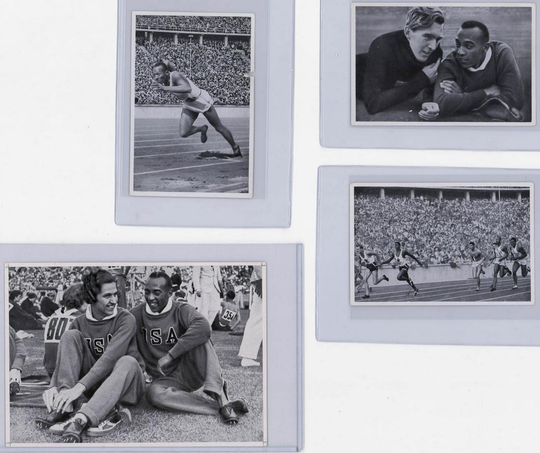 1936 Olympics (4) Souvenir Cards [Jesse Owens] (1 of 2)