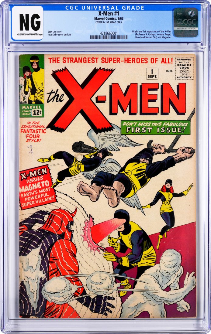 X-Men #1 CGC NG Encapsulated Incomplete Cover Intact (1 of 2)