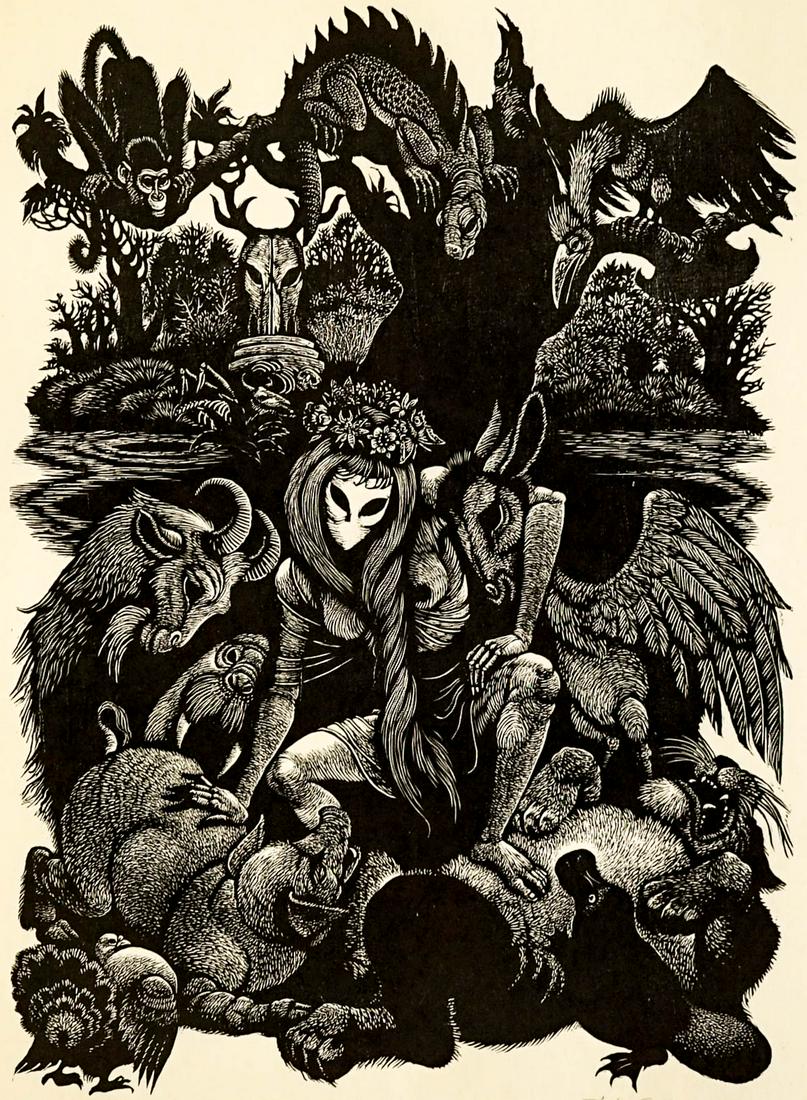 Fritz Eichenberg Woodcut AP [Circe Circensis] (1 of 4)