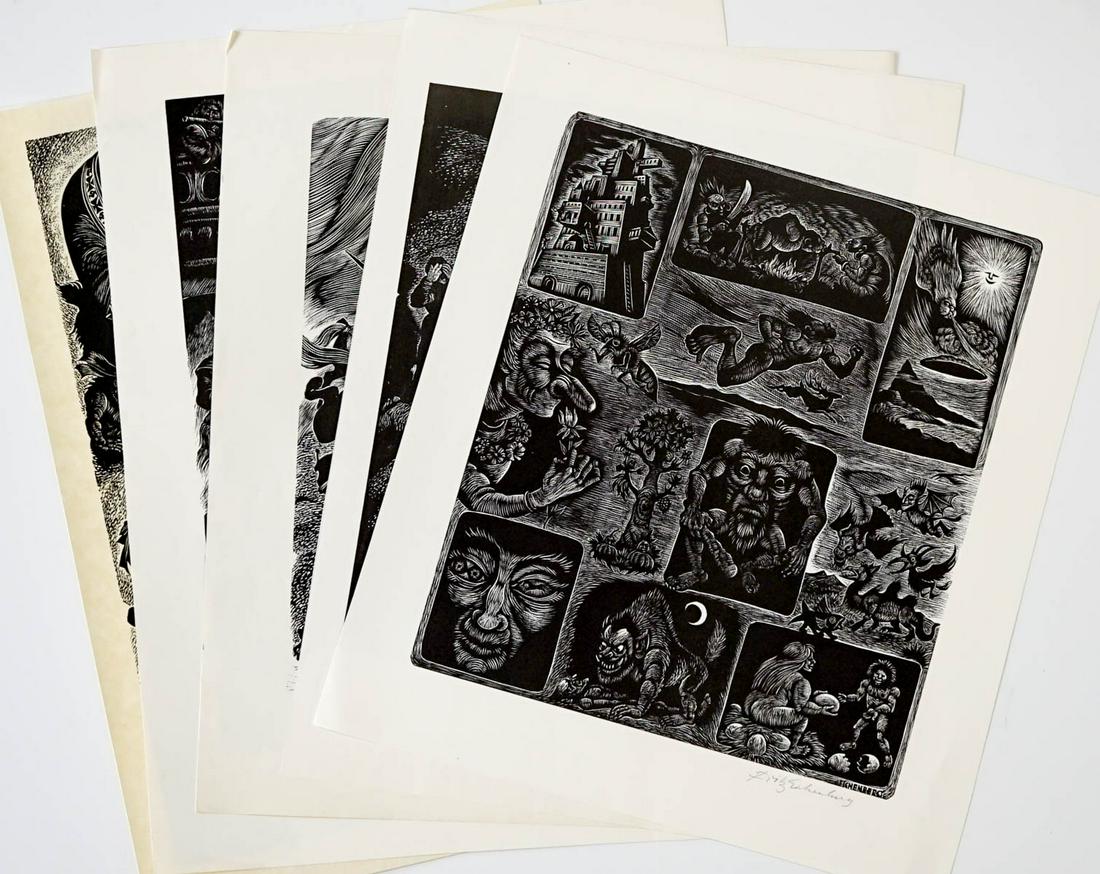 Fritz Eichenberg (5) Signed Wood Engravings (1 of 11)