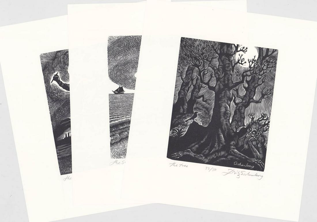 Fritz Eichenberg (3) S/N Engravings [The Tree] (1 of 4)