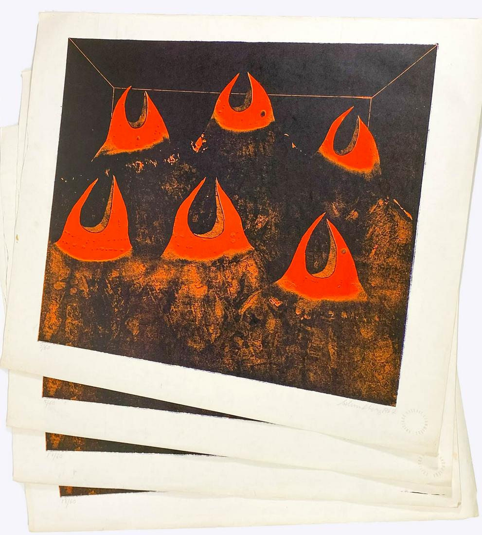 Illegibly Signed (4 of Same) Prints (1 of 4)