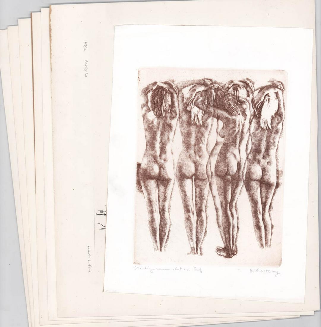 Herbert Fink (8) Etchings Signed [Nudes] (1 of 8)