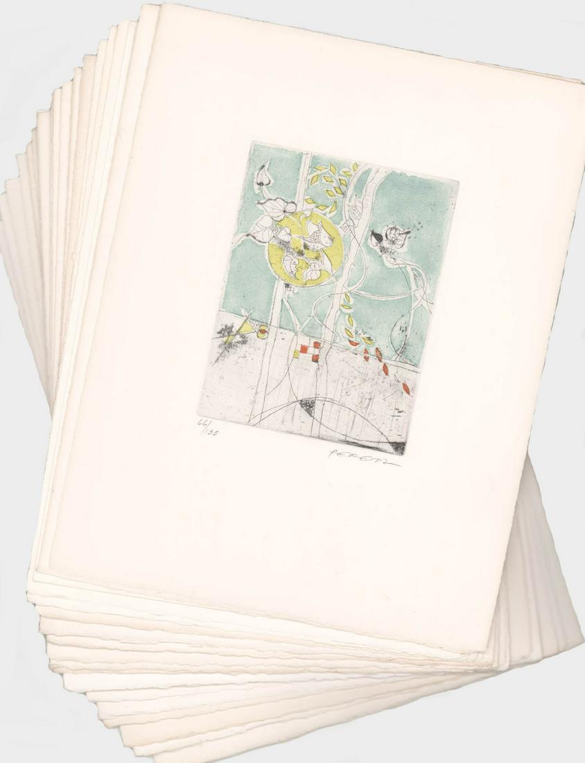 Illegibly Signed Nature (21 of Same) Etchings (1 of 2)