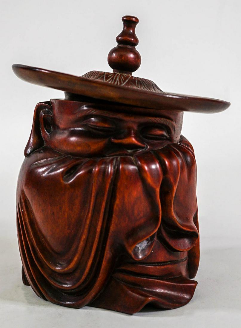 An Asian Carved Wood Figural Storage Box (1 of 12)