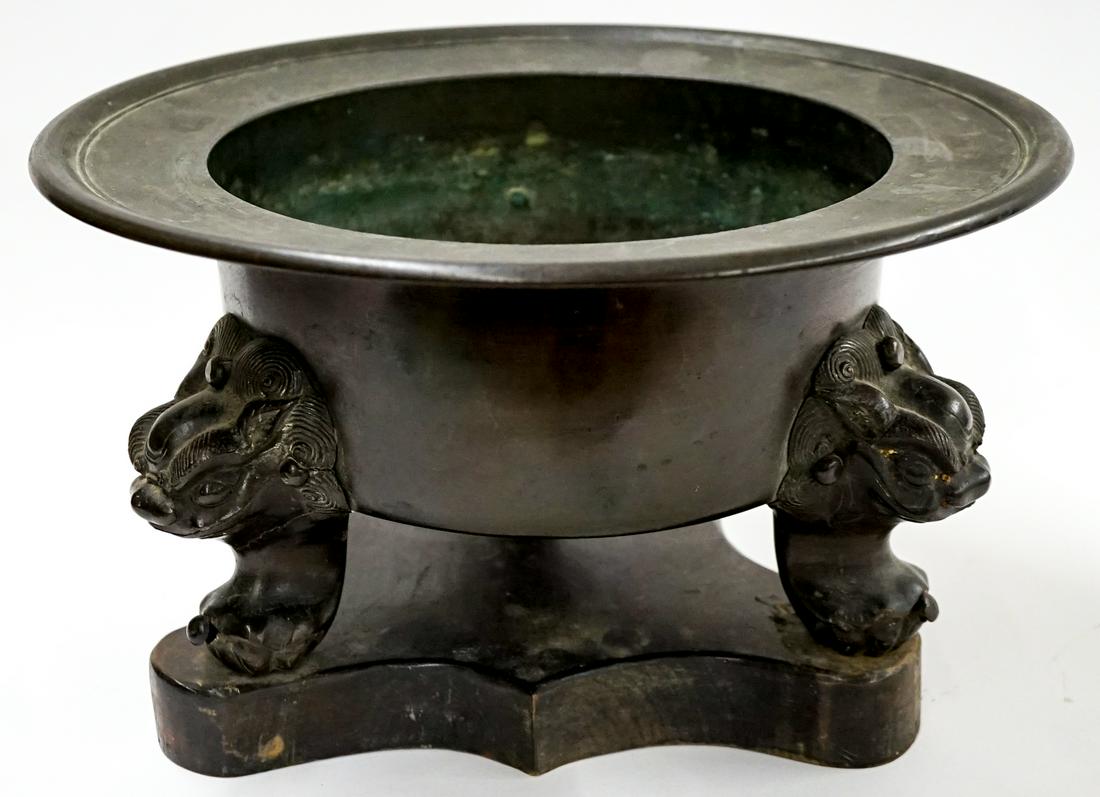 Antique Asian Footed Bronze Planter (1 of 6)