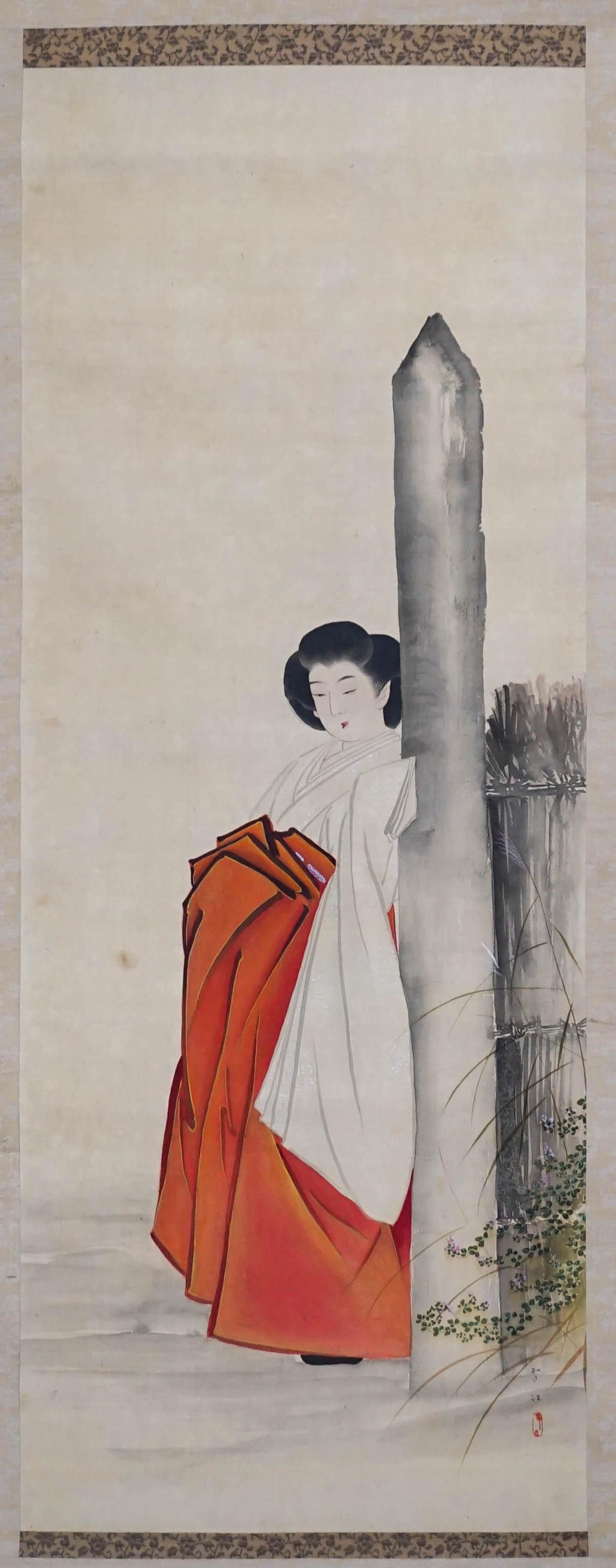 Antique Japanese Signed Scroll Painting (1 of 4)