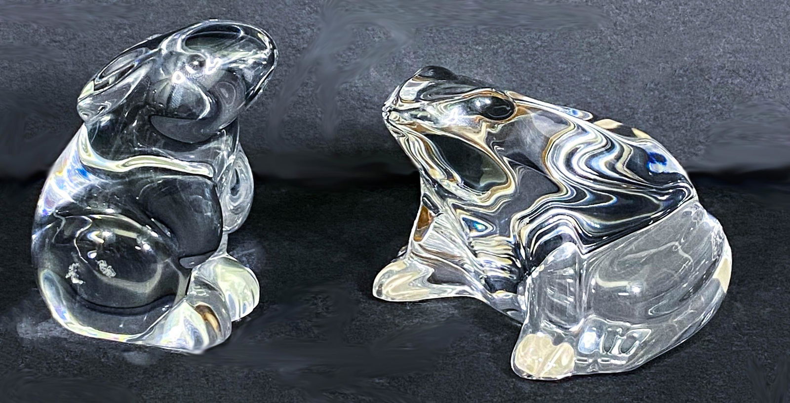 Baccarat Crystal Glass Frog and Bunny Figurals (1 of 6)