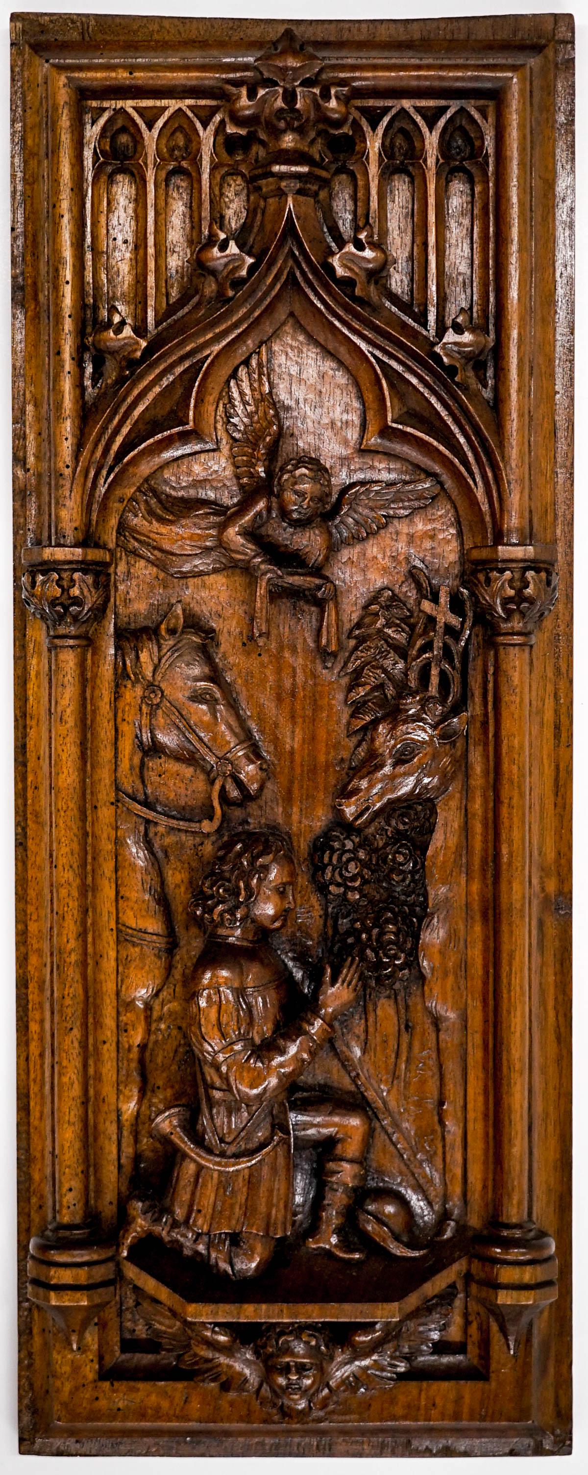 Renaissance Revival Carved Walnut Panel (1 of 6)