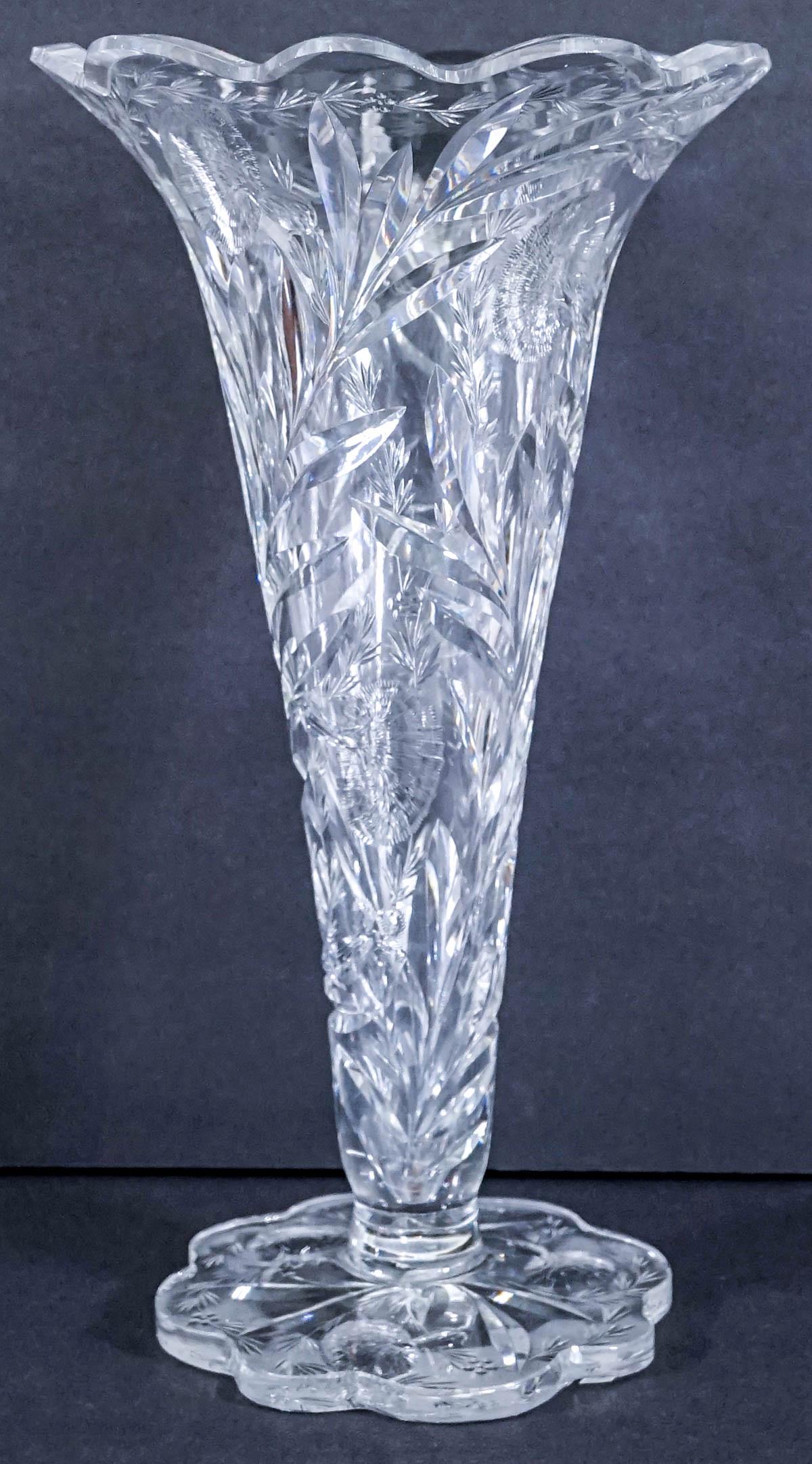 Cut Crystal Tulip Vase (1 of 8)