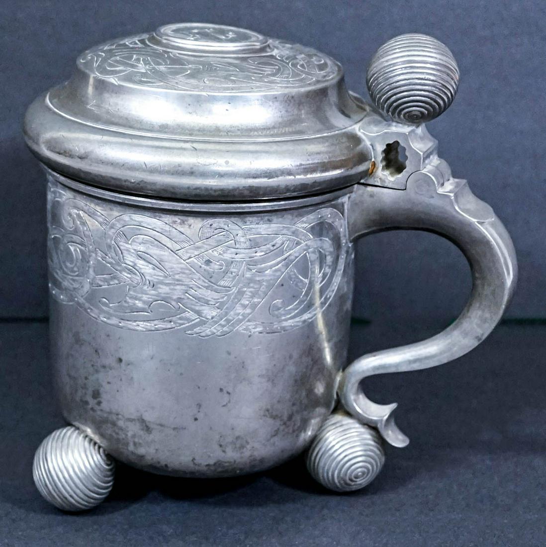 Antique Swedish Pewter Tankard F. Santesson (1 of 10)