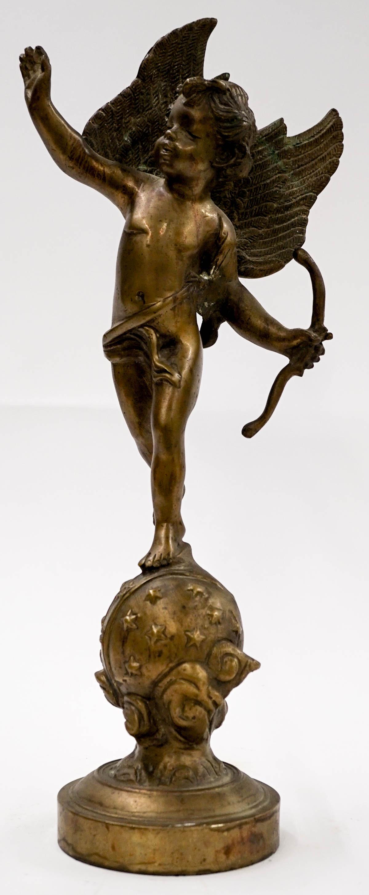 Vintage Bronze Cupid Sculpture (1 of 4)