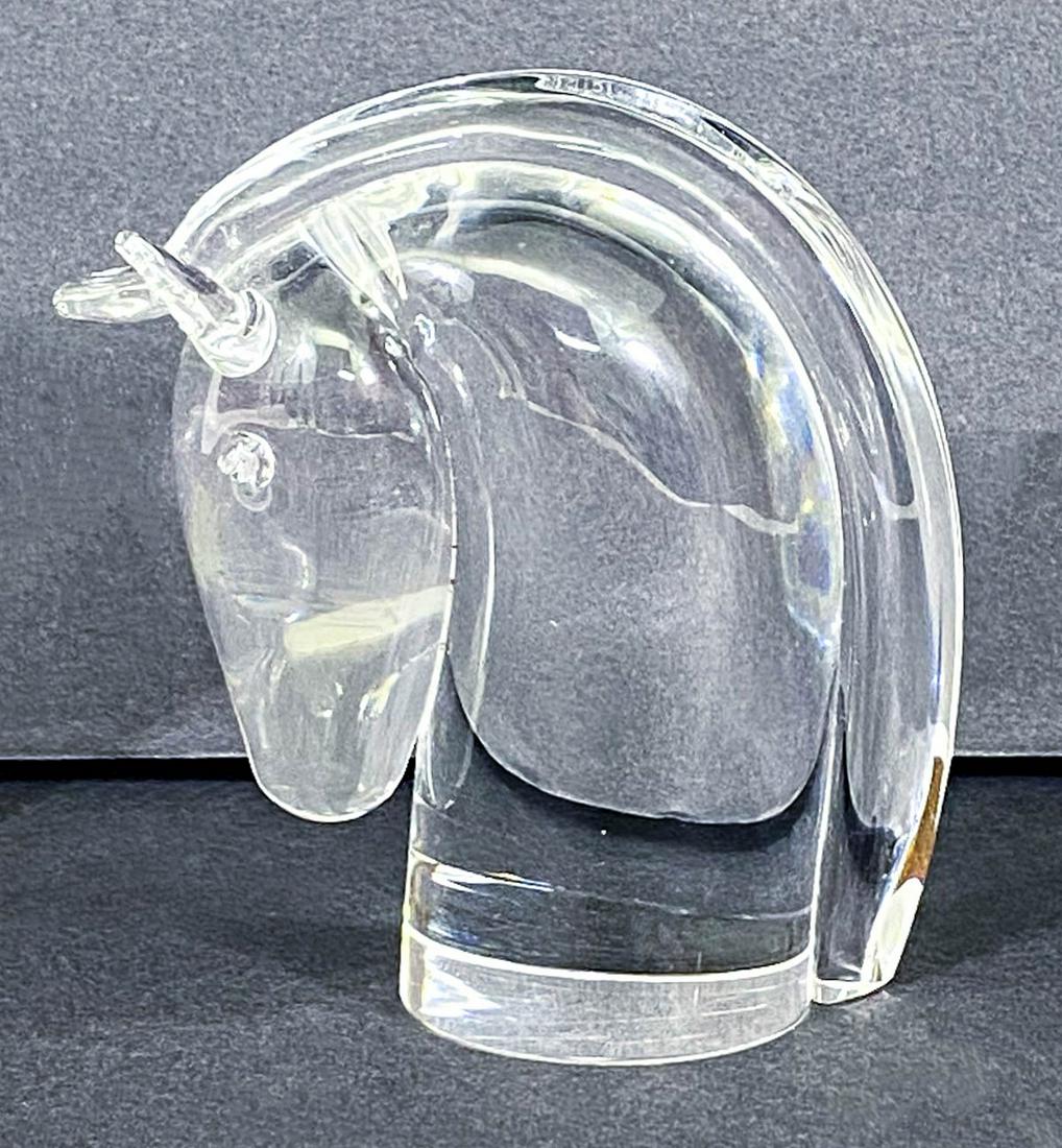Steuben Crystal Horse Head Paperweight (1 of 5)