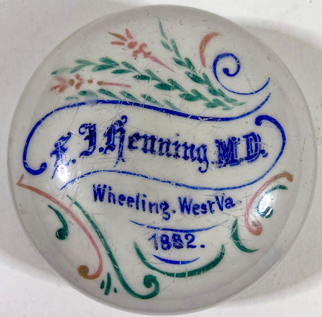 W.H. Maxwell Early Glass Paperweight (1 of 4)