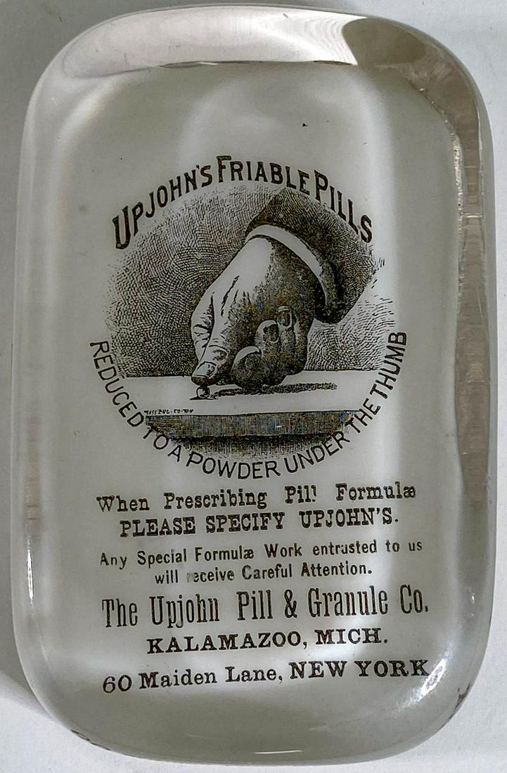 Uphjohn's Friable Pills Glass Paperweight (1 of 3)