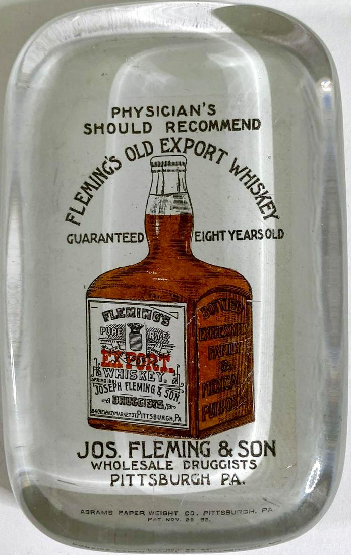 Fleming's Old Export Whiskey Antique Paperweight (1 of 5)