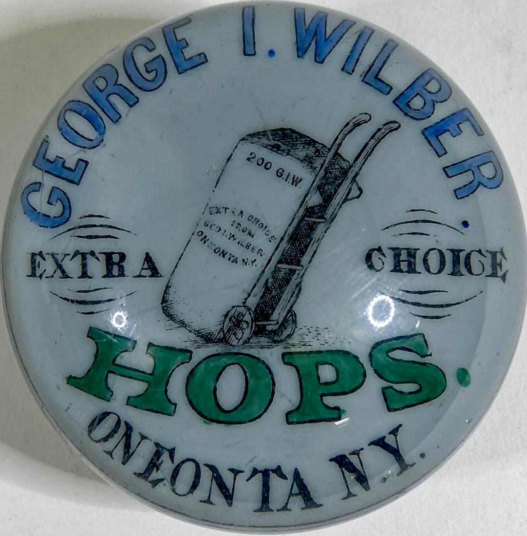 George I. Wilber Advertising Paperweight HOPS (1 of 5)