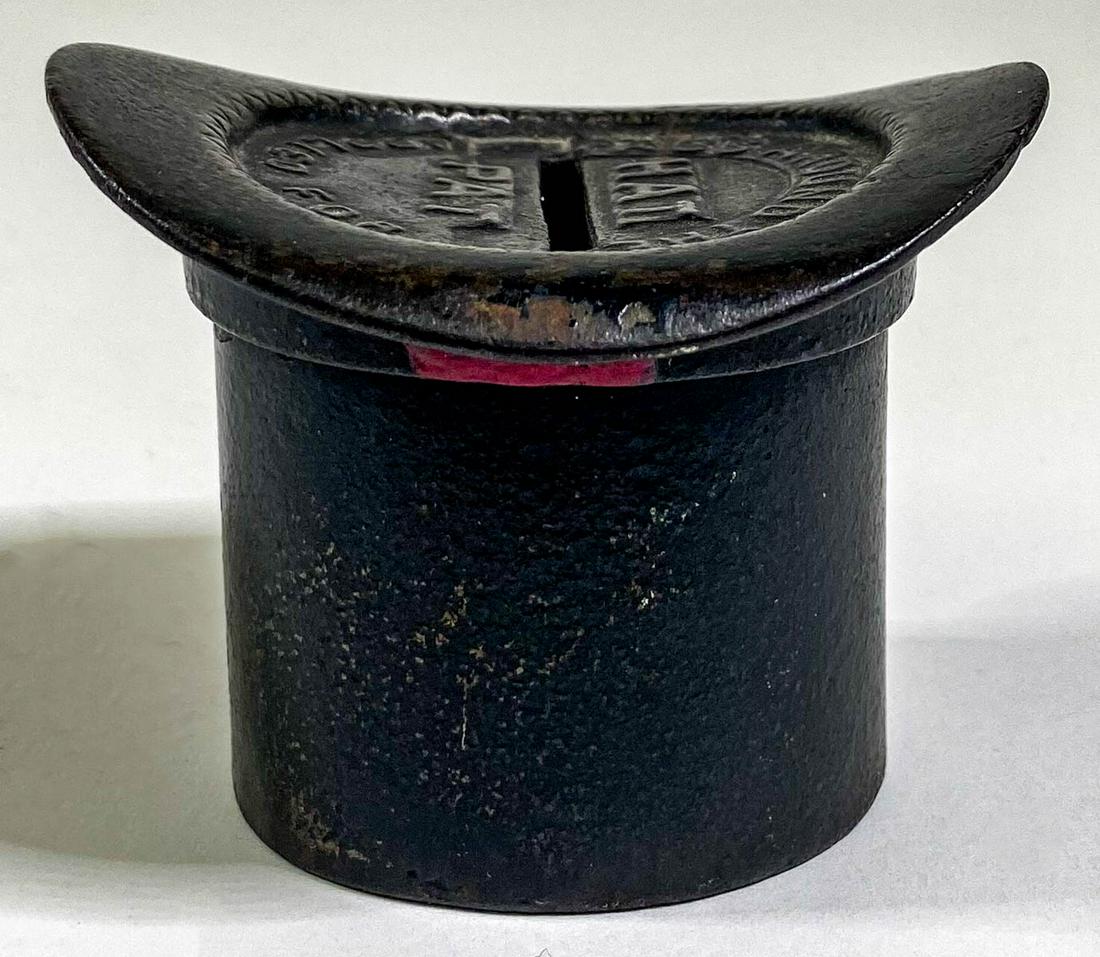 [Lincoln Top Hat, ca.1882] Antique Still Bank (1 of 8)