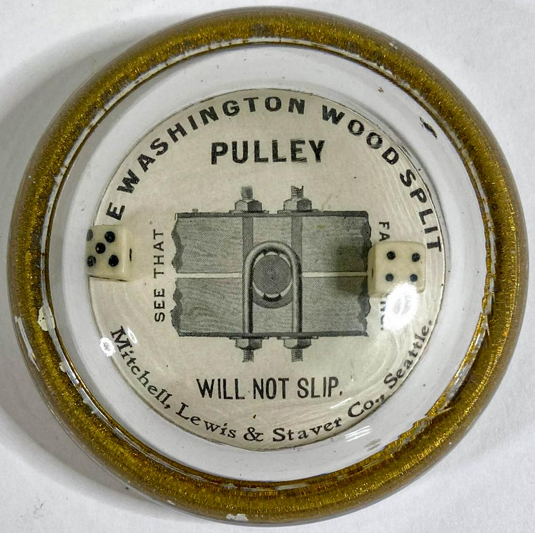 Washington Wood Split Antique Paperweight (1 of 4)