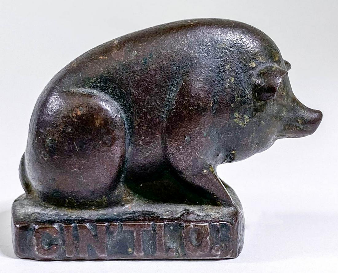 A. Pluemer & Co. Advertising Paperweight: [Cincinnati, Ohio, Industrial, Iron] A. Pluemer & Co. Advertising Paperweight. Adolph Pluemer was a well known 19th century Cincinnati-based iron merchant dealing mainly in pig iron. Measures 2.125 x 