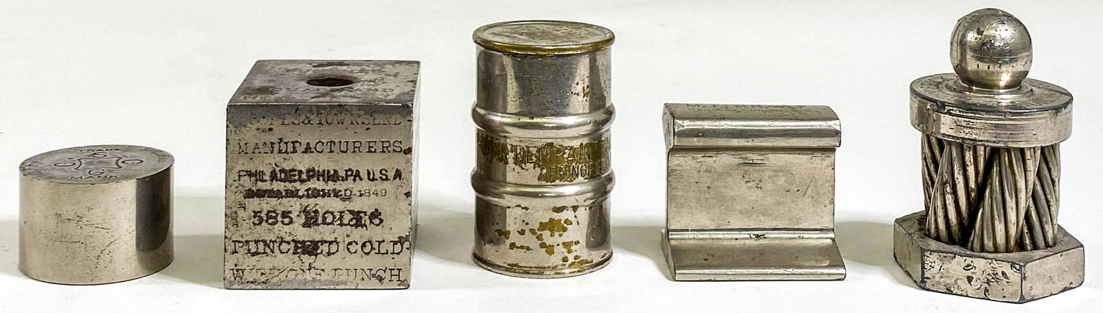 (5) Solid Metal Advertising Paperweights (1 of 6)
