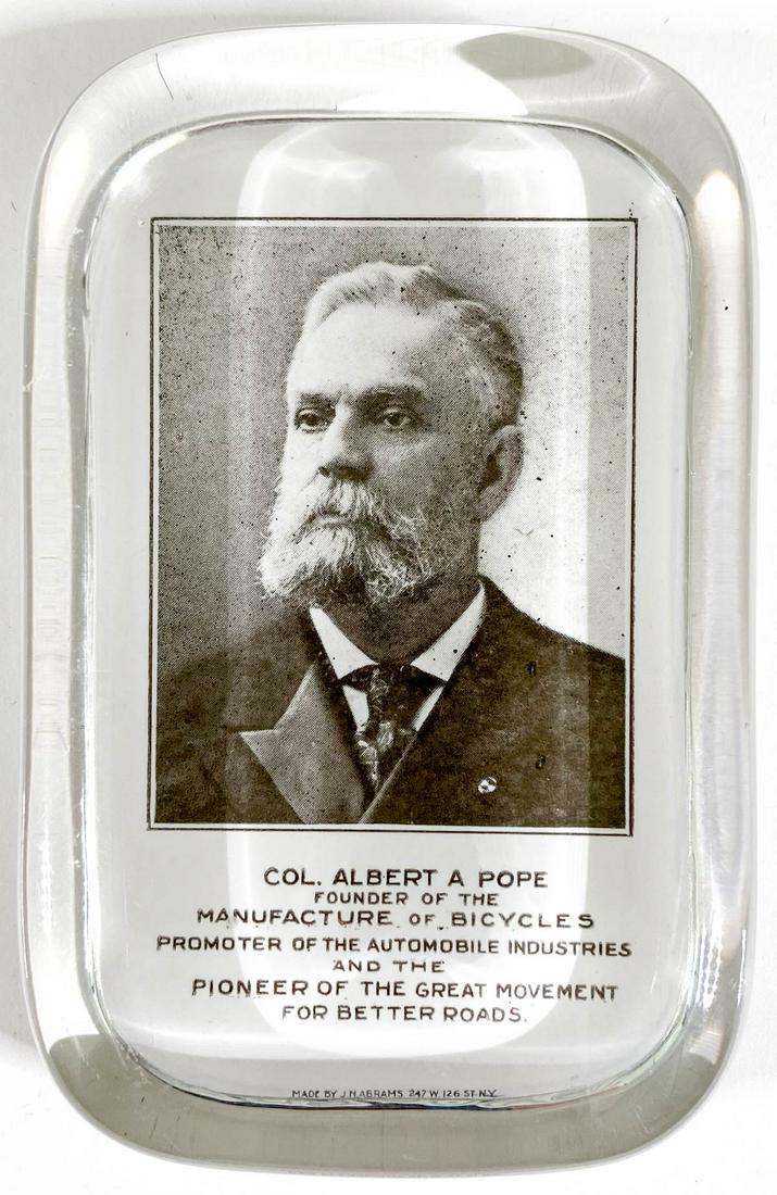 [Bicycles, Bicycling] Col. Albert Pope Paperweight (1 of 4)
