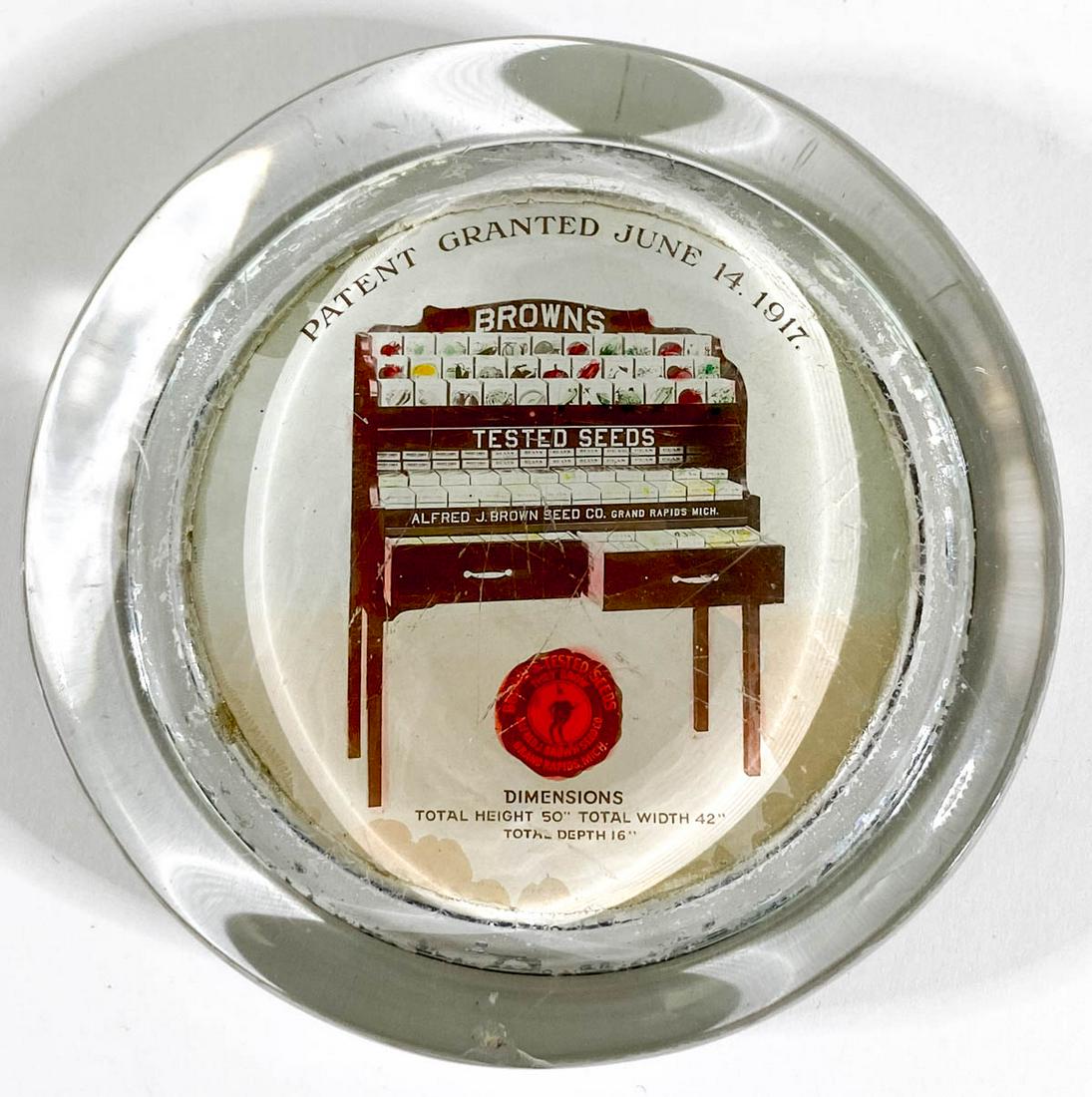 Brown's Seeds Antique Advertising Paperweight (1 of 5)