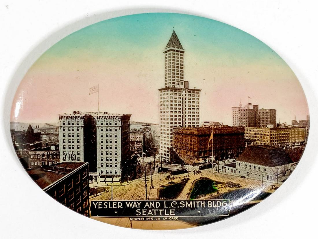 Smith Tower (Seattle) Celluloid Pocket Mirror (1 of 2)