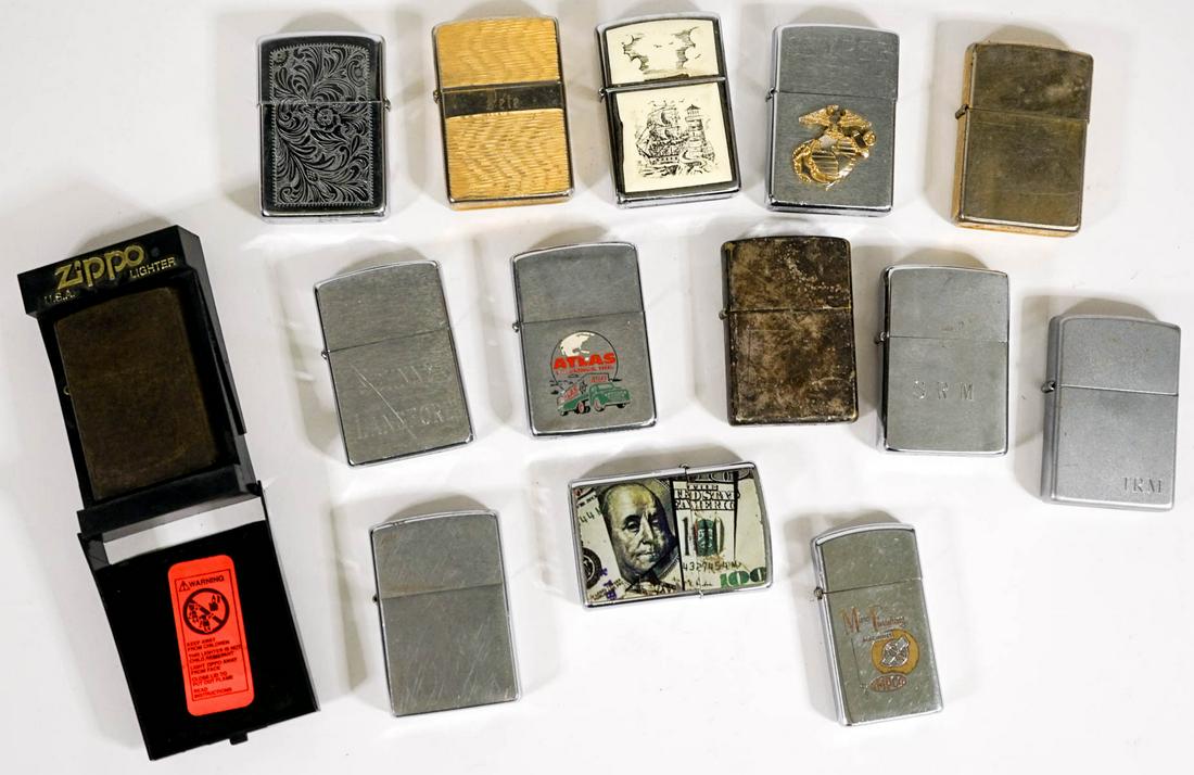 Zippo (14) Vintage Lighters (1 of 9)