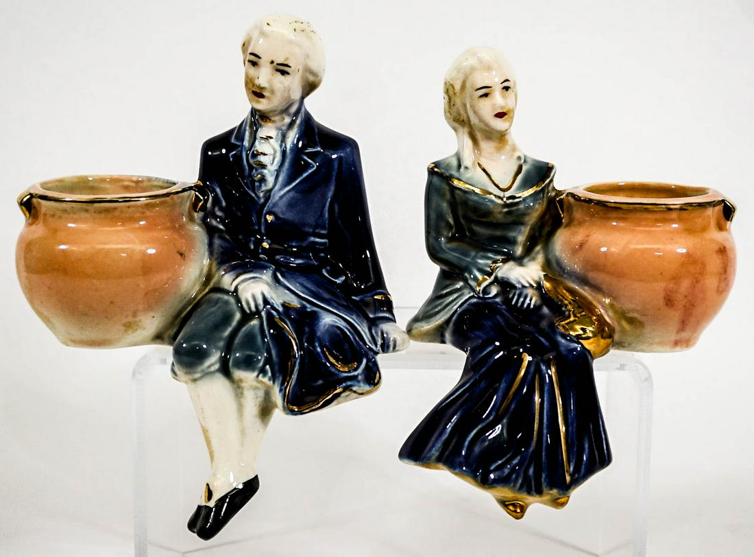 Victorian Dress (2) Seated Figurals [Planter] (1 of 7)