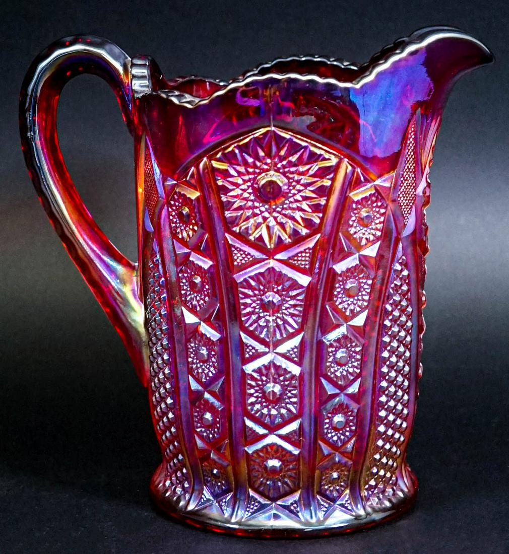 Indiana Heirloom Sunset Red Carnival Pitcher (1 of 7)