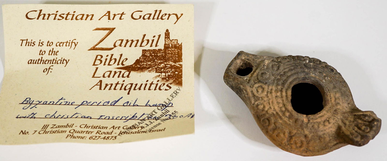 [Roman, Byzantine] Terra-Cotta Oil Lamp 300 A.D. (1 of 7)