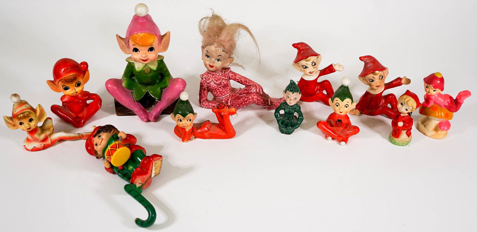 Pixie / Elf Figurine (12) Wood and Porcelain (1 of 9)