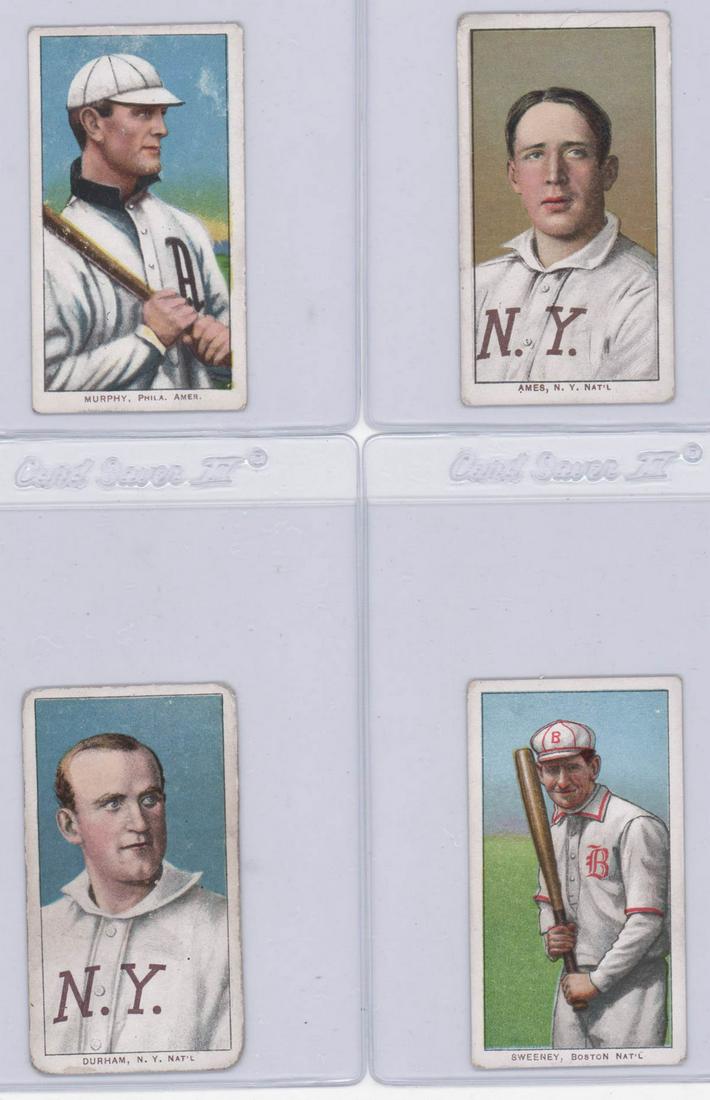 (4) 1909-11 Piedmont T206 Cards (1 of 2)