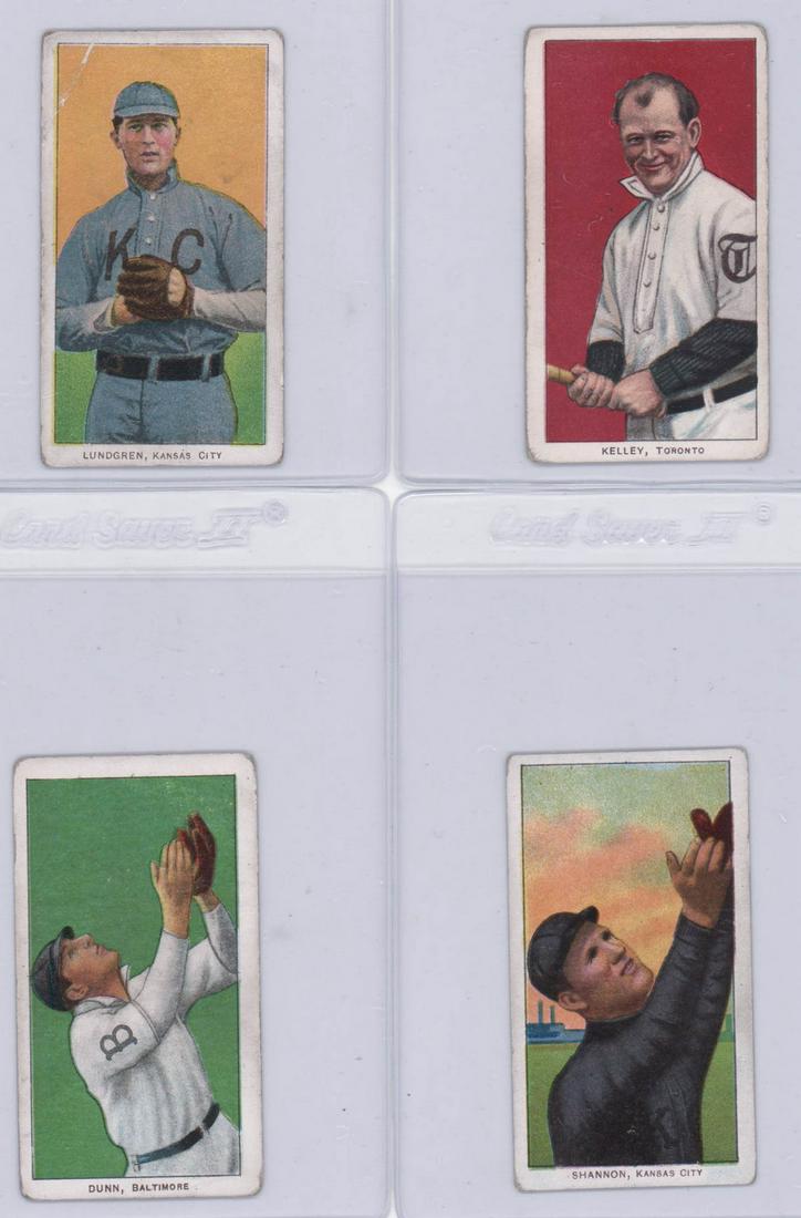 (4) 1909-11 Piedmont T206 Cards (1 of 2)